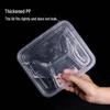 Horned Pansy PP Divided Disposable Takeaway Containers