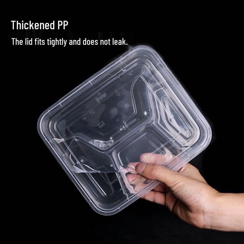 Horned Pansy PP Divided Disposable Takeaway Containers