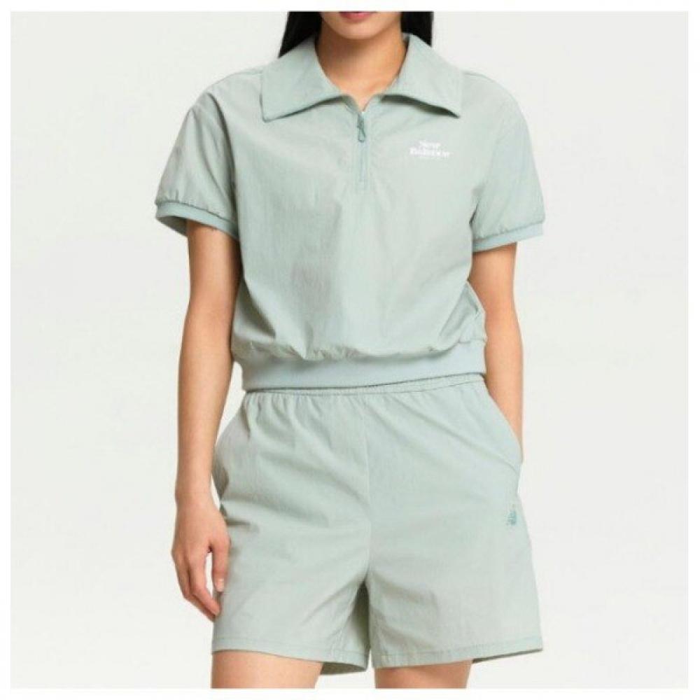 

New Balance Женский Флисовый Пуловер с Воротником-стойкой на Полумолнии Kqj Nbnfe3w612 41 Green series/85