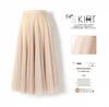 Dámská pevná skládaná elegantní midi elastická sukně v pase