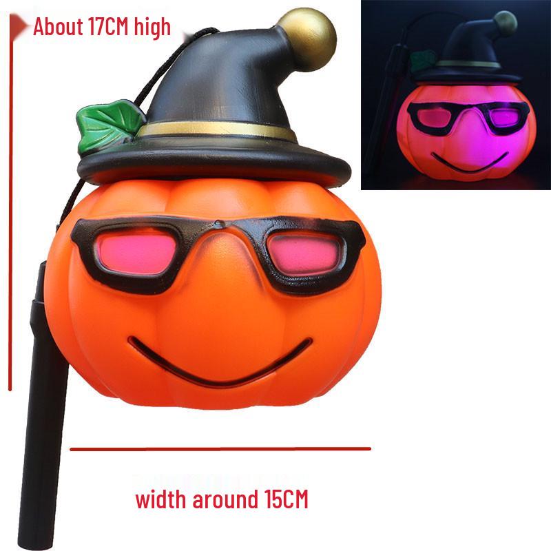 Halloween Colorful Music Pumpkin Lantern & Candy Jar with Sound Control