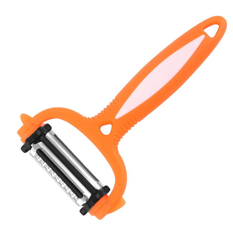 

Stainless Steel Multi-Purpose 3-in-1 Rotary Vegetable and Potato Peeler оранжевый