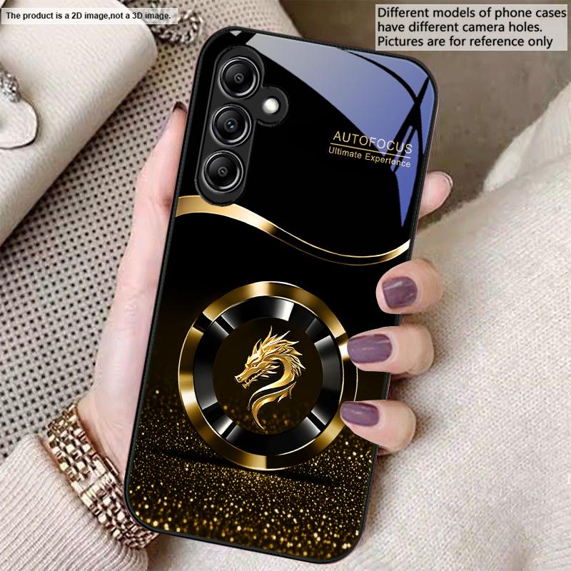 Purple new dragon head For Samsung A20 30 22 23 24 25 26 31 32 33 34 35 42 50 51 52 53 54 55 56 70 71 72 73 glass phone case