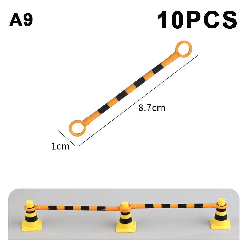 10Pcs Mini Traffic Cones Abs Plastic Road Cone Model For Scene Layout, Pretend Play And Photography Props