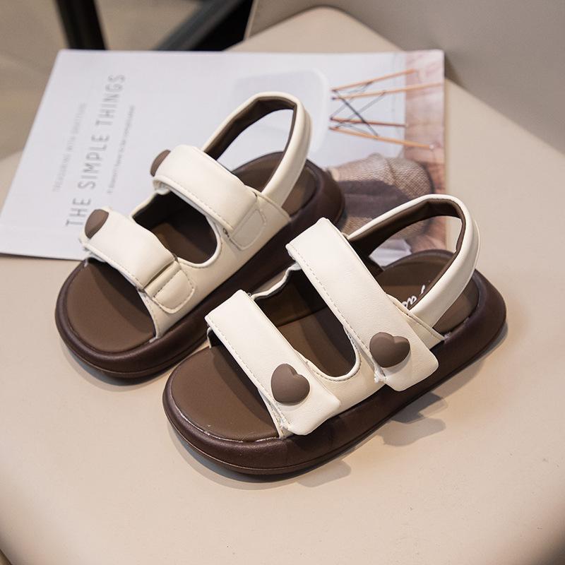 Girls Summer Open Toe Sandals Thick Soft Sole Non-slip Beach Princess Shoes for Kids
