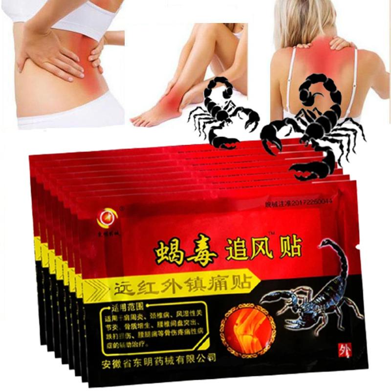 8/16/24/32/40/48 Stücke Chinesischer Skorpion Schmerzlinderungspflaster für Schulter, Nacken, Rücken, Kniegelenk, Muskelschmerzlinderung, Gesundheitspflege