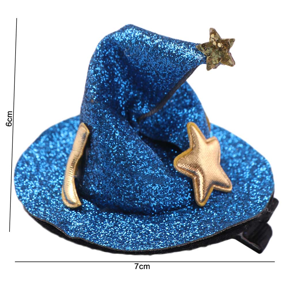 Barrette Bent Hat Hair Clip Cute Pet Halloween Hair Accessories Witch Hat Hair Clip Women
