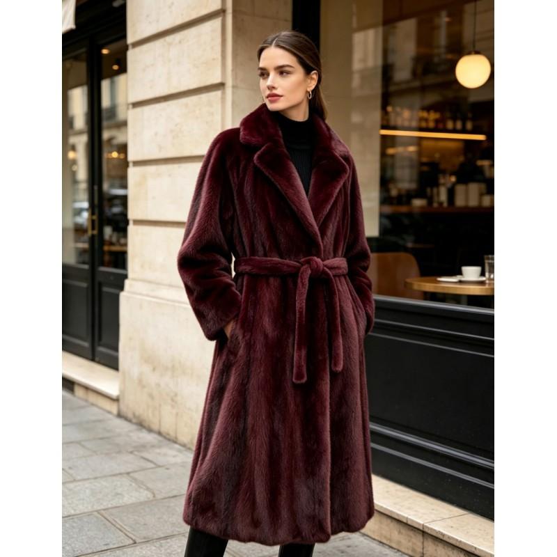 Plus Size Womens Faux Mink Long