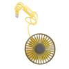 Car Fan with LED Light Air Vent Clip Fan 3 Speed Strong Wind USB Charging for Cars Tables Home Office Yellow