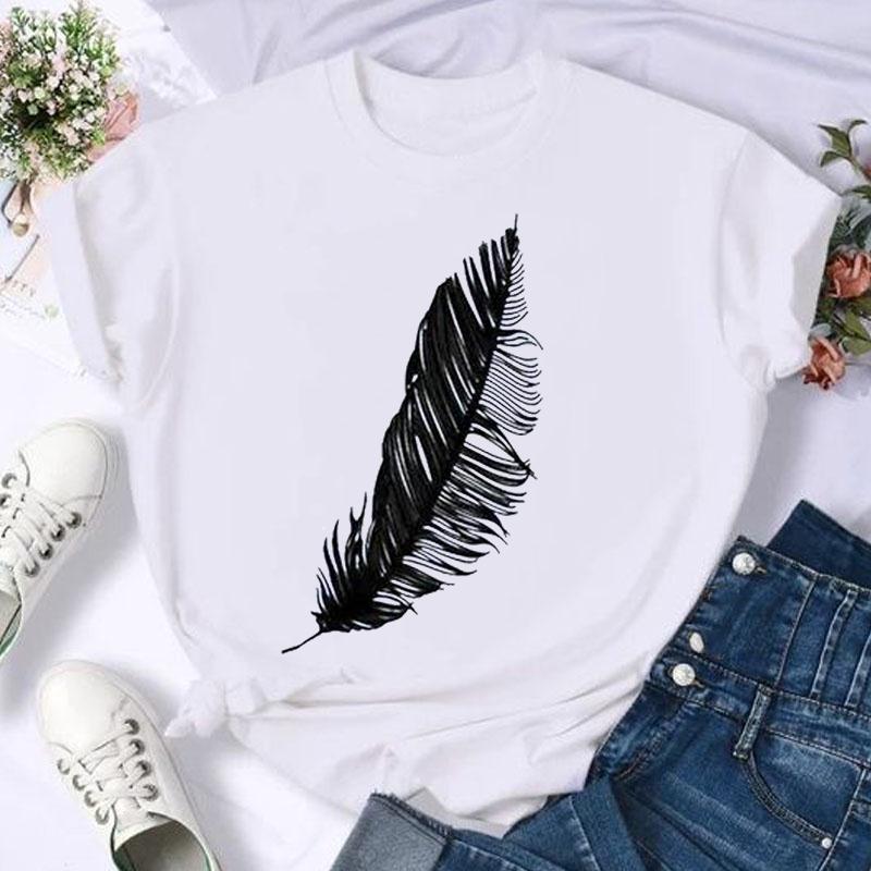 Watercolor Graphic T-shirt Music Love  Clothing Casual Summer Fashion Women Top T-shirt Short Sleeve Lady Female Print Tee