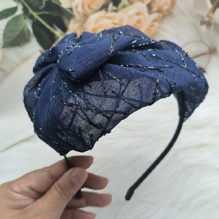 Stylish Bowknot Fascinator Hat Headband Bows Headwear Halloween Party Headpiece Vintage Hair Accessories for Women Girls
