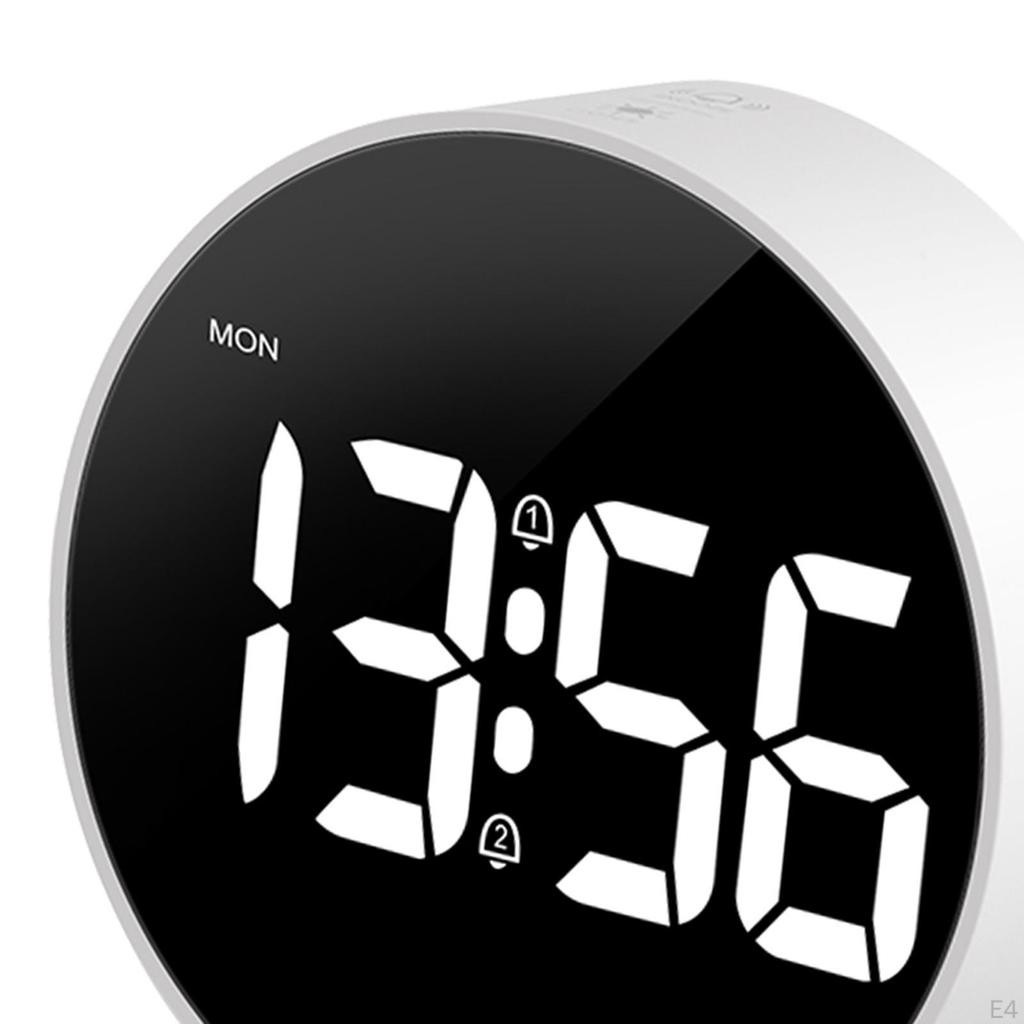 Colorful Alarm Clock, Digital LED Bedroom Bedside for Home