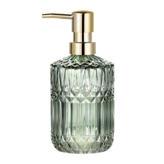 Glass Lotionflaske Sklisikker Bunn Gjennomsiktig Design Stor Kapasitet Flytende Dispenser Hjemmetilbehør