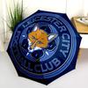 Leicester City Football Club  Pattern, Automatic Folding Umbrella, Portable and Foldable Design, 8 Ribs, a Christmas or Birthday Gift.