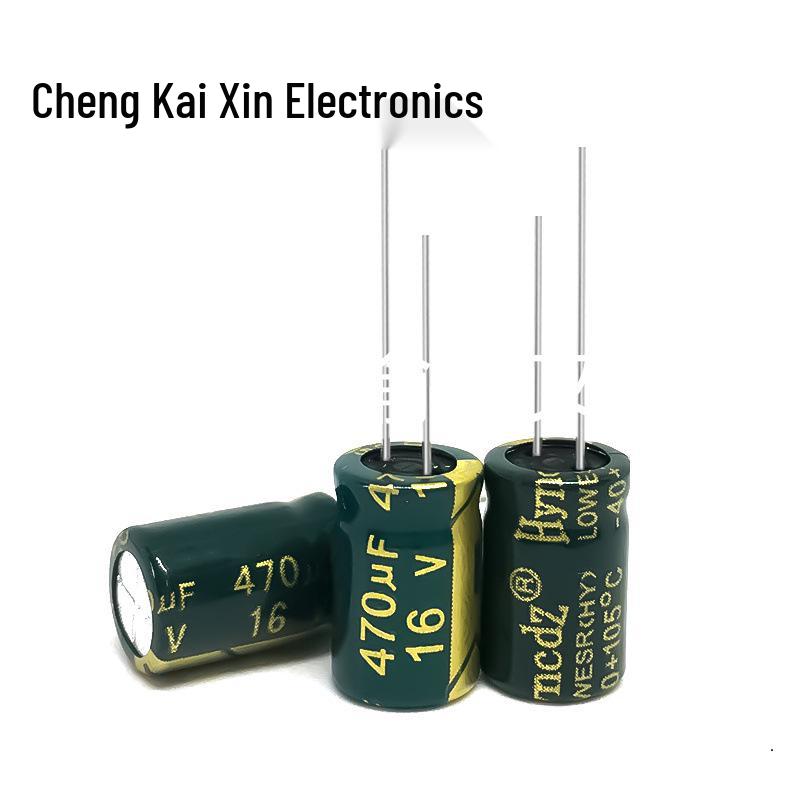 High-Frequency Aluminum Electrolytic Capacitor, Through-hole, 16V 470uF, 8x12, Original Genuine, Large Quantity Available