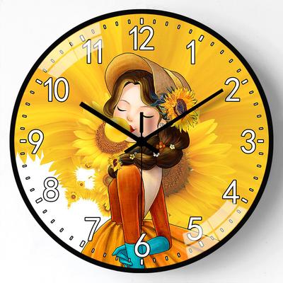14-Zoll 35cm Wohnzimmer-Wanduhr einfache nordische Mode-Heimuhr moderne kreative Persönlichkeit Quarzuhr