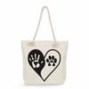 Dog Paw Print Thick Rope Single-shoulder Beach Bag 7259 KTB