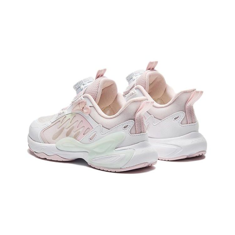 Anta Kids  Butterfly Wing Knob Non-Slip Breathable Casual Shoes Kids Casual Shoes White Pink Green A322429903-1
