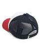 Eondeokeonteulol Summer Mesh Sunblock Logo Color Block Ball Cap Unisex Baseball Cap Signature / Mesh Trucker B B / Navy Red