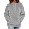 Women's Casual Color Hoodie - Loose Fit Plush Pullover Sweatshirt for Everyday Wear