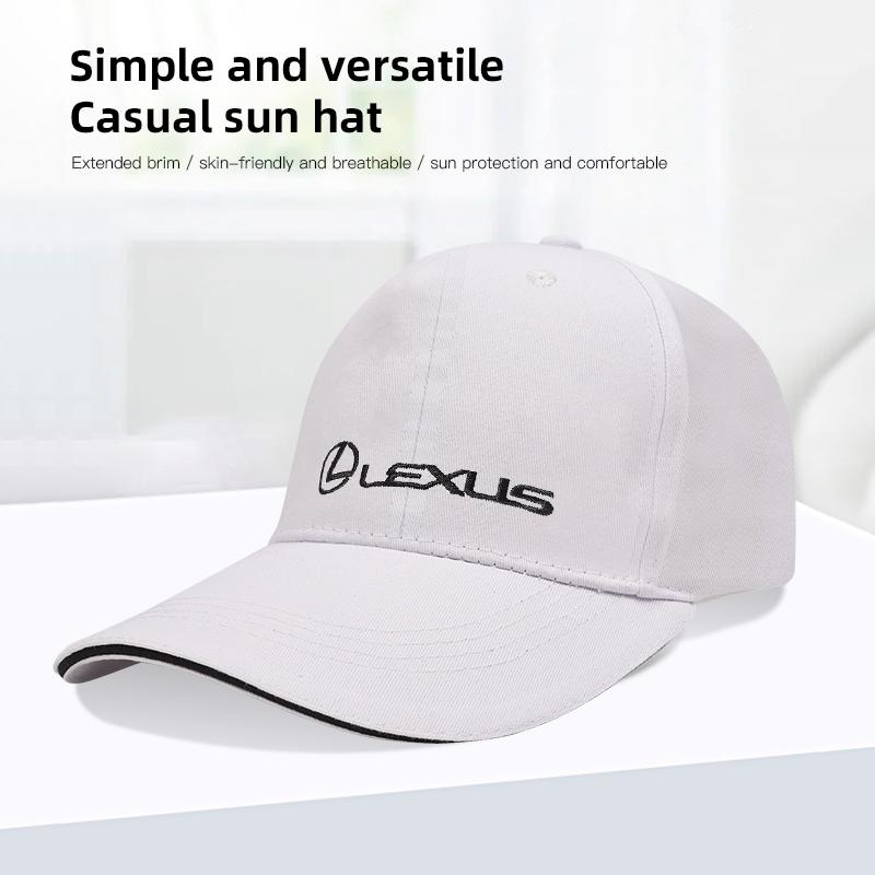 Car Logo Adjustable Baseball Hat Outdoor Duck Tongue Cap For Lexus RX330 IS250 Ct200h ES300h RX350 IS300h NX300h RX400h UX250h