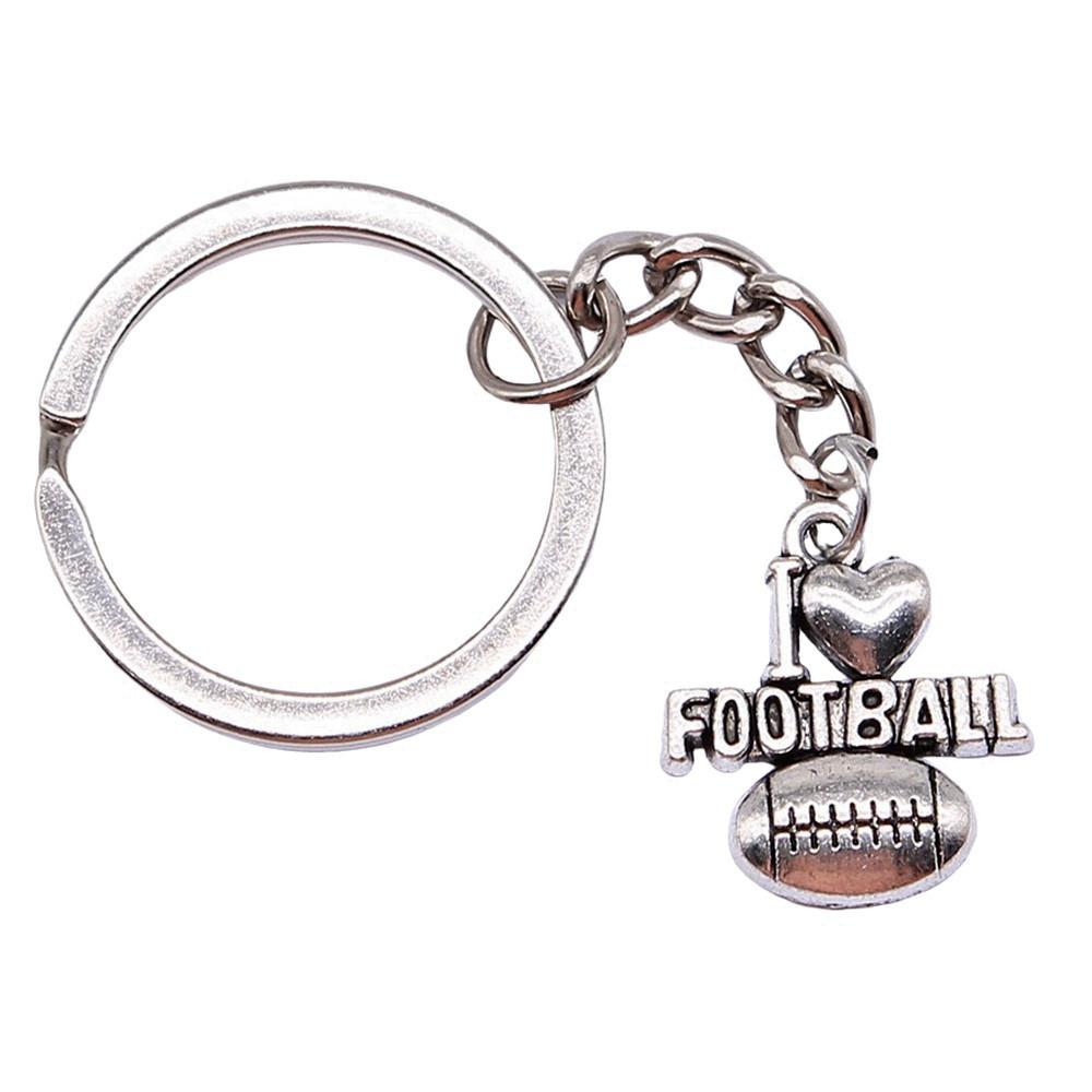 I Love Golf Charm Letter Keychain Heart Pendants Sport Key Ring 28mm