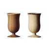 Campanula Vessel Glasses, 250ml, Pair, Bamboo, Dishwasher Safe, White/Brown, RV-109WB