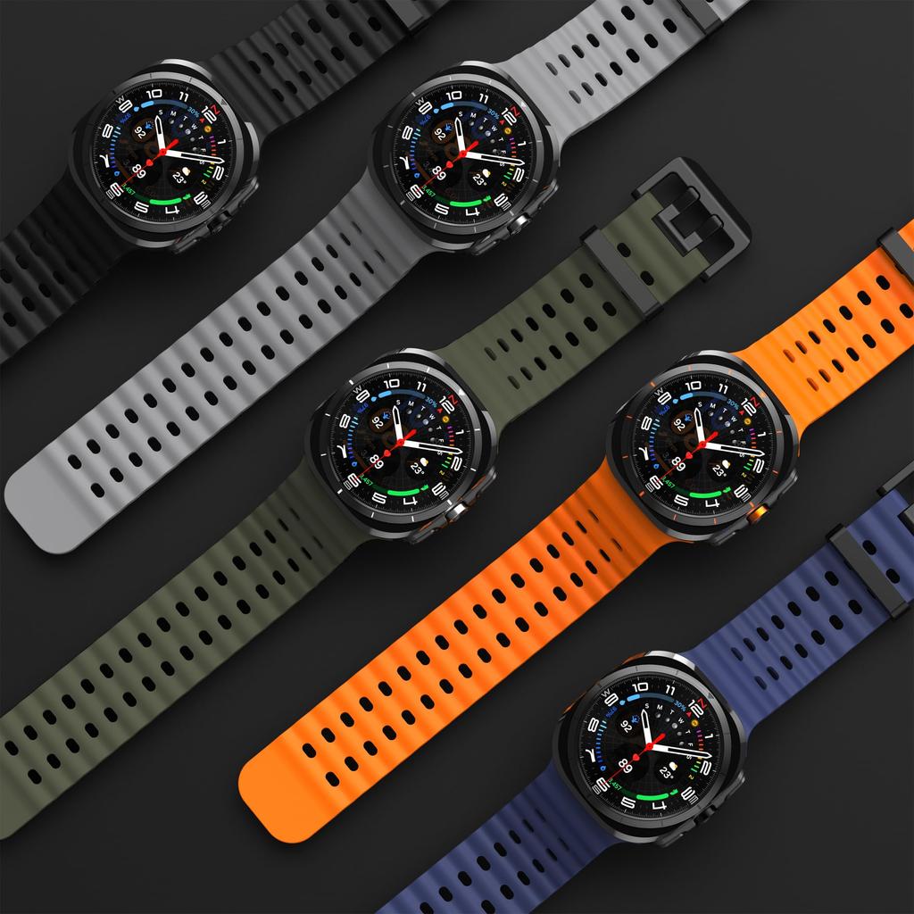 Silicone Watch Band For Samsung Galaxy Watch 8 Ultra- Strap Replacement Rubber Wristband Bracelet Accessories For Galaxy Watch 8/Ultra/Ultra2025