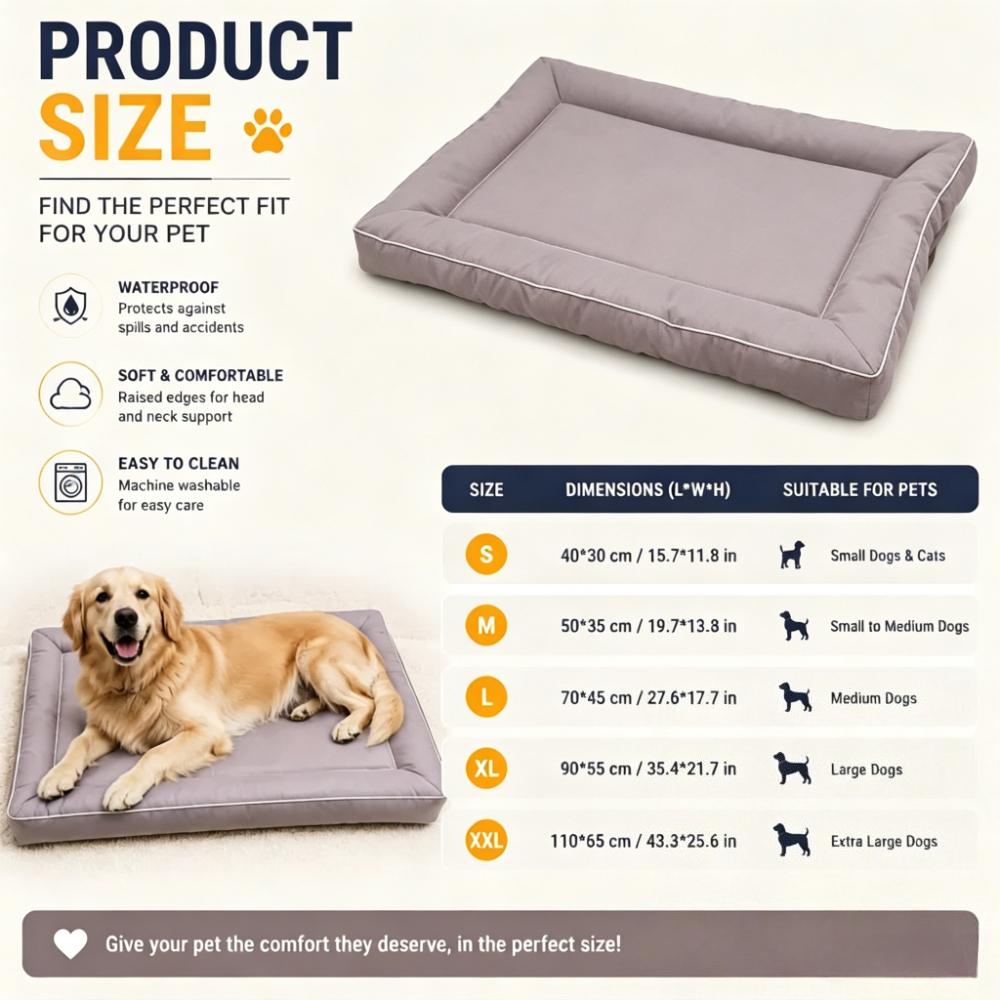 Summer Waterproof Dog Bed All Seasons Oxford Mat Anti-Scratch Thickened Cushion for Small Medium Dogs Cats Mat Pet Supplies