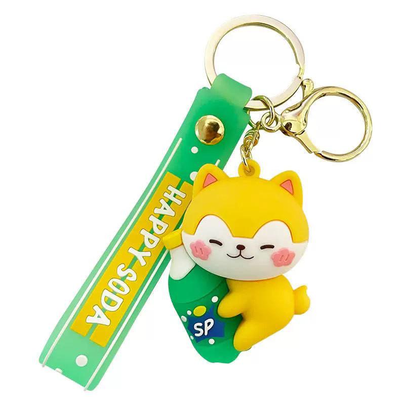 Rabbit Adorable Cartoon Animal Bubble Water Keychain Cute Silicone Accessory