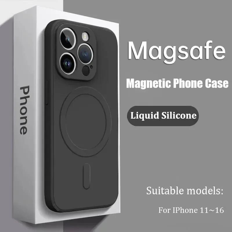 Luxury Original Liquid Silicone For Magsafe Case For For Iphone 17 Pro 16 Pro Max 15 14 Plus 13 12 Mini Shockproof Cover Accessories