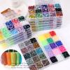15-Kleur Hars Platte Bodem Boor, Kleur Ab Boor, Gemengde Kleur Acryl Boor, Handgemaakte Diy Sticker Boor, Grote Transparante Diamant Sieraden Set.