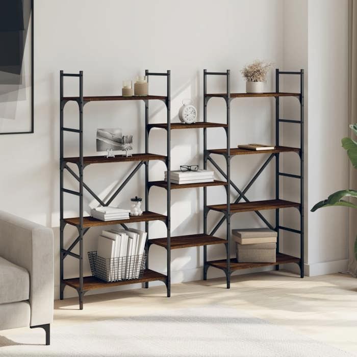 VidaXL Bibliothèque chêne marron 160x28,5x136,5 cm bois d'ingénierie 838877