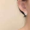 Drip Oil Diamond Pearl Butterfly Earrings Fashion Simple Temperament Versatile Stud Earrings Exquisite High Sense Earrings Women