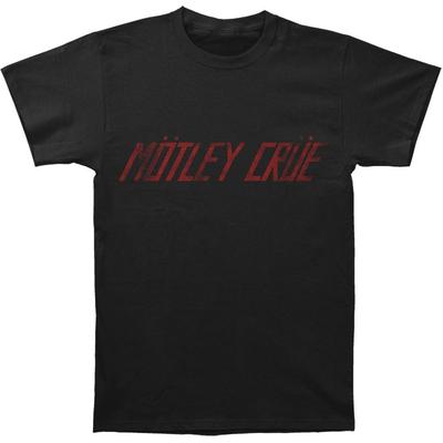 Motley Crue Distressed Logo Slim Fit T-shirt Medium Black Unisex T-Shirt