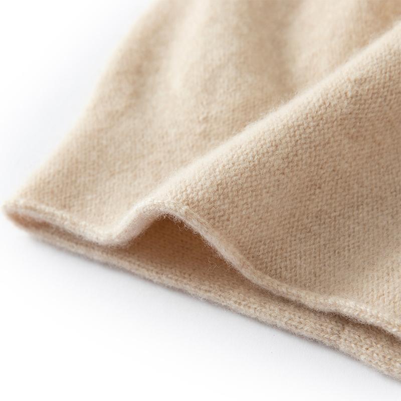 Women's Cashmere Hat Qinghe Cashmere 30% Cashmere 70% Wool Women's Autumn and Winter Cashmere Headscarf Soft and Warm