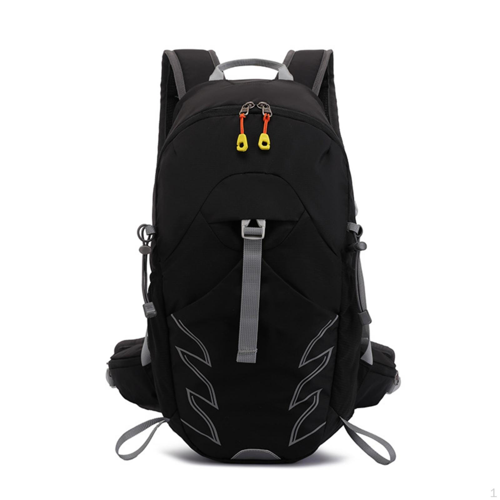 Sports Backpack Lightweight Hiking Zippered Daypack for Biking Black