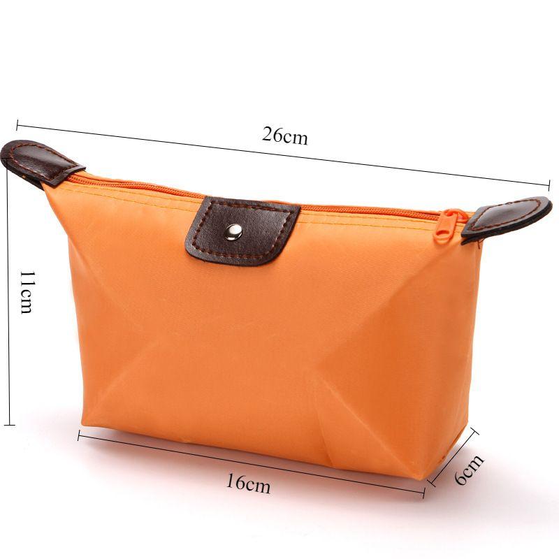 Women's Folding Dumpling Bun Candy colored Cosmetics Storage Makeup Bag Multi functional Travel Portable Handheld Women's Bag