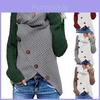 Col Winter Dames Nek Gebreide Trui Jumper Dames Knopen Pullover Tops Blouse