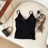 Women's Color Fixed Cup Sports Bra Tank Top
