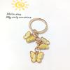 1Pc Keychains Earbud Sleeve Accessories Alloy Keychain Backpacks Charms Bags Butterfly Keychain Women'S Gifts Multi-Color