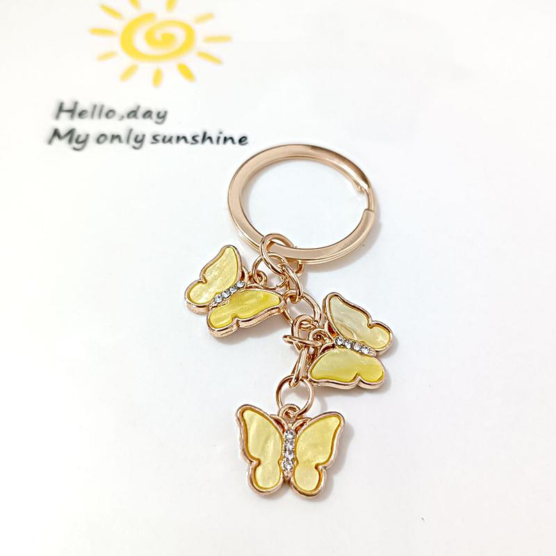 1Pc Keychains Earbud Sleeve Accessories Alloy Keychain Backpacks Charms Bags Butterfly Keychain Women'S Gifts Multi-Color