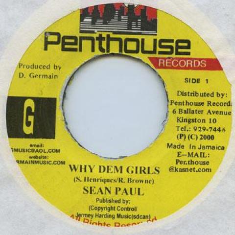 

7inch Record SEAN PAUL - Why Dem Girls Penthouse 2000 Jamaica Reggae, Ska & Dub