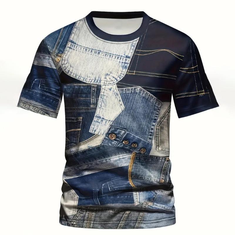 Maglietta da Motociclista Uomo Stampa 3D Manica Corta Classici Vintage T-shirt Per Uomo Street Ride Magliette Biker Top Maglietta Oversize