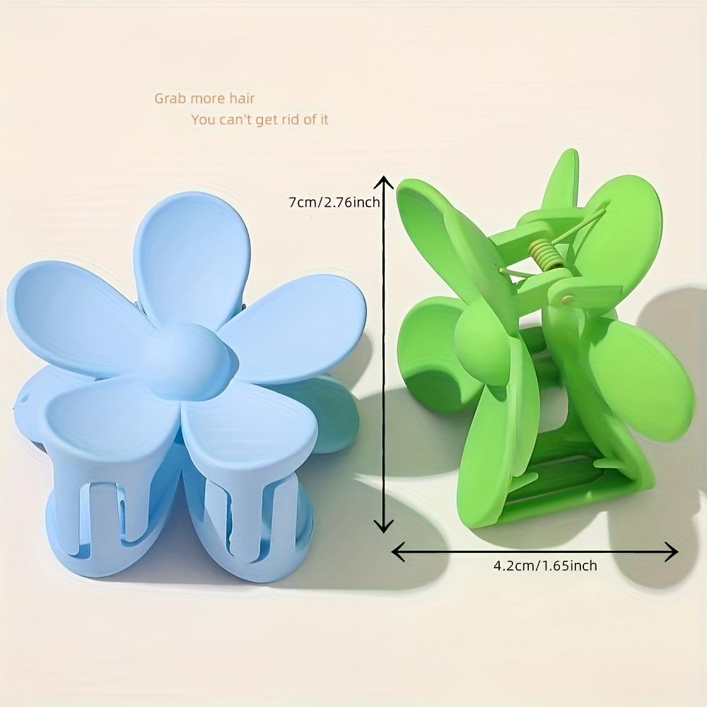 4pcs/set Ladies Matte Flower clip Spring/Summer New color back hair Shark clip Fashion sweet ladies gift Flower clip