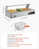 Commercial Food Warmer, 1500W Electric Stainless Steel Steam Food Warmer with Glass Cover, Countertop Buffet Bain Marie with Three 1/2 Size Food Pans,