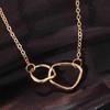 Women Personality Double Ring Geometric Irregular Simple Choker Clavicle Chain Necklace Neck Chain