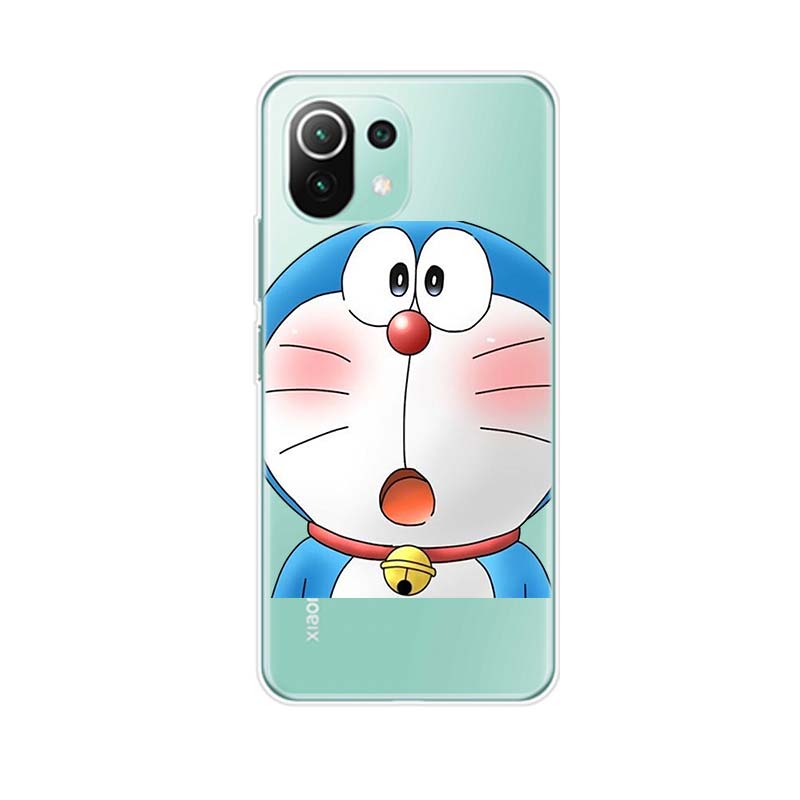 Cute Doraemon Soft Silicone Cover For Xiaomi Mi Note 11 11i 10i 10T 10 9T 9 SE Lite Pro Ultra Phone Case