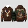 Vintage Camo Deer Hunting Print Parent-Child Long Sleeve Hoodie Casual Independence Day 4th of July Sweatshirt Tops Streetwear
