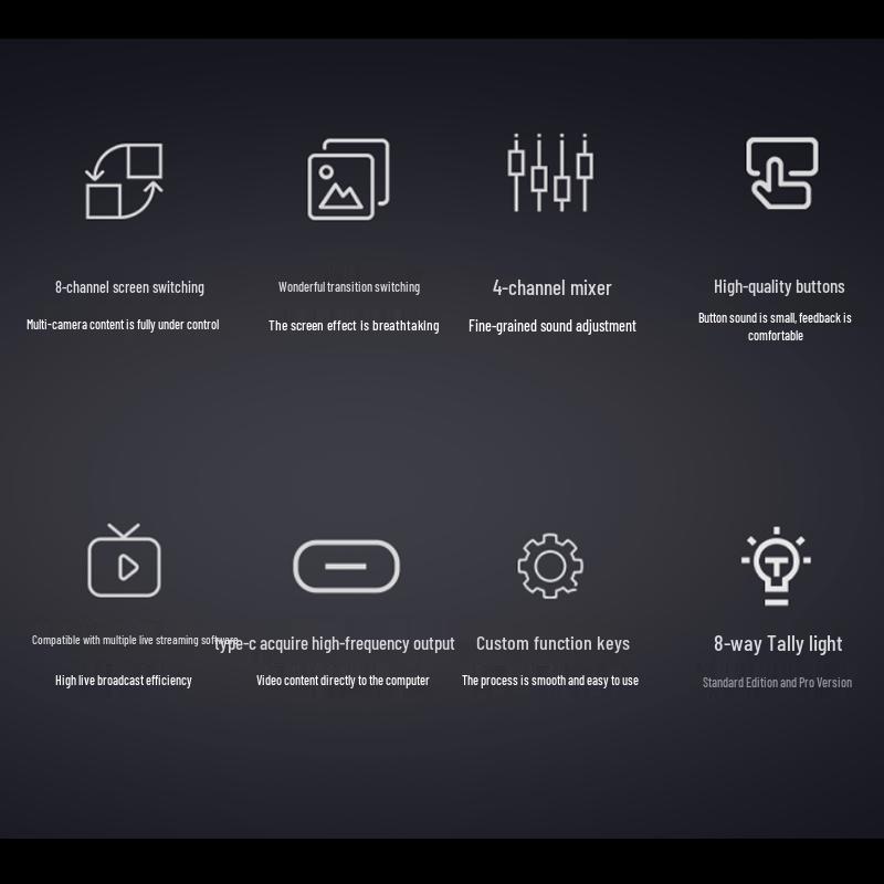 Tianyingshitong VMIX Mini Ovládací Panel Produkce s PTZ Joystickem